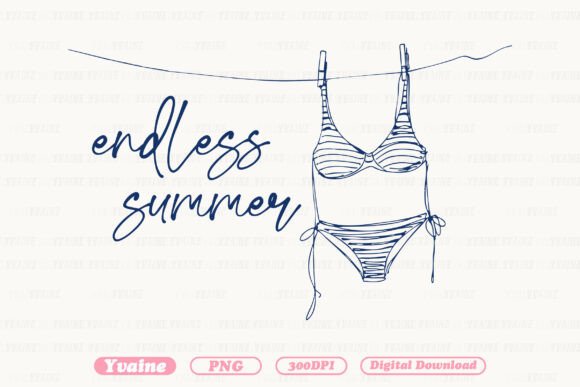 Capture the Vibe: The Endless Summer Bikini PNG Design
