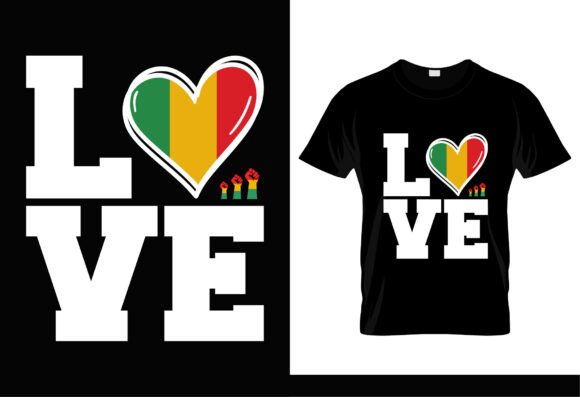 Celebrate Heritage: The Love Black History Month T-Shirt Design