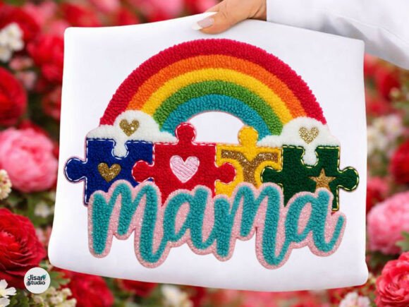 Celebrate the Journey: The Autism Mama Faux Yarn Patch Design