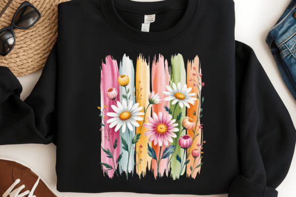 Embrace Organic Elegance with the Daisy Flower Paint Brush PNG
