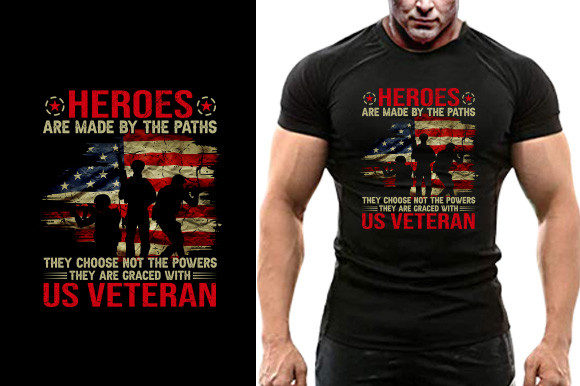 Honor Service with the Graced with Us Veteran T-shirt Design