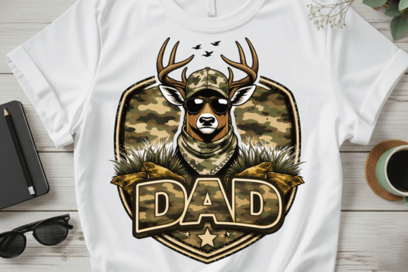 Hunting Camo Deer Dad PNG Shirt: The Ultimate Outdoorsman Design