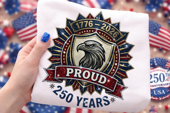 Proud 250th Years Anniversary Eagle PNG: A Patriotic Design Asset